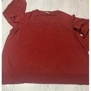 Lucky Brand Men’s V-Neck Sweater XXL Red Cotton Blend